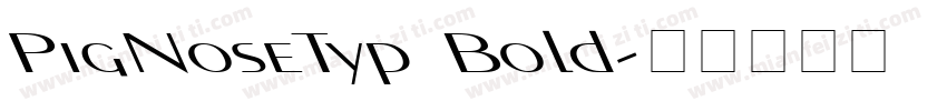 PigNoseTyp Bold字体转换